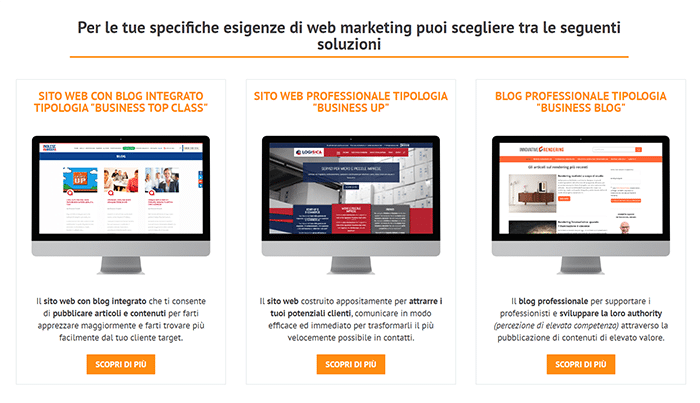 sito web che genera lead